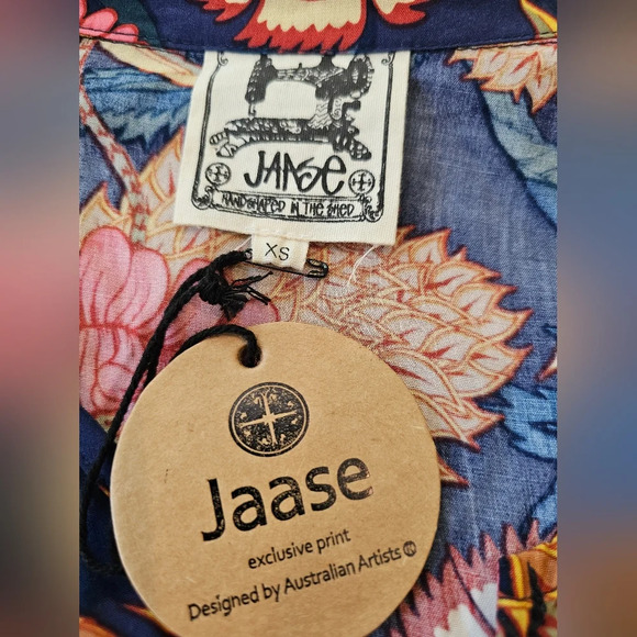 Jaase Women's Size XS Fall Floral Boho Flowy Hippie Top Rayon New w/ Tag - Picture 7 of 11